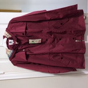 Burgundy Raincoat/Windbreaker Size 2XL